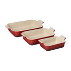 Heritage 3-Piece Rectangular Baking Dish SetCerise