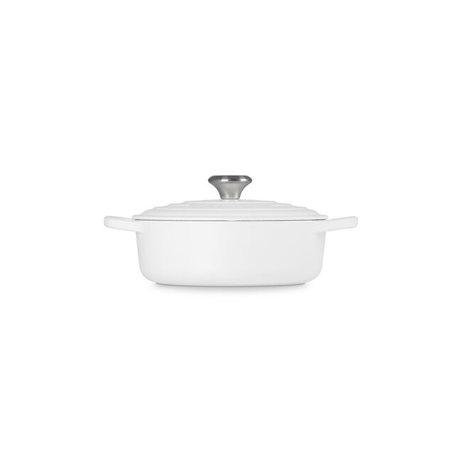 Signature Wide Round OvenMatte White, view 3