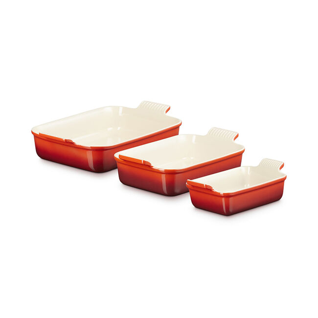 Heritage 3-Piece Rectangular Baking Dish Set, view 10