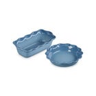 Heritage Pie Dish and Fluted Loaf Pan SetChambray