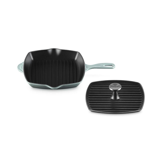 Traditional Square Skillet Grill and Panini Press Set, view 3