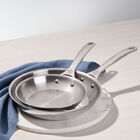 Signature Stainless Steel 2-Piece Fry Pan Set