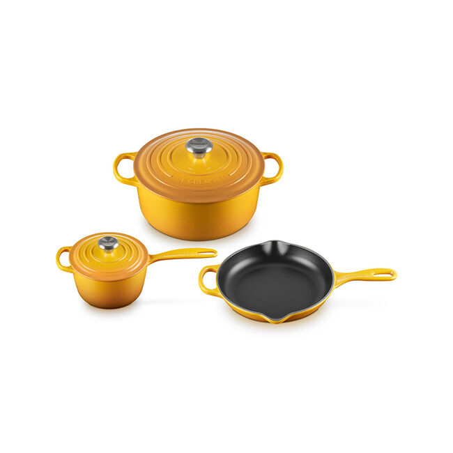 Signature Enameled Cast Iron 5-Piece Cookware SetNectar, view 1