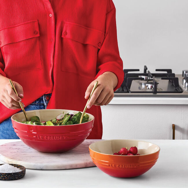 2 qt flame multi bowl and 3 qt. cerise multi bowl, view 3