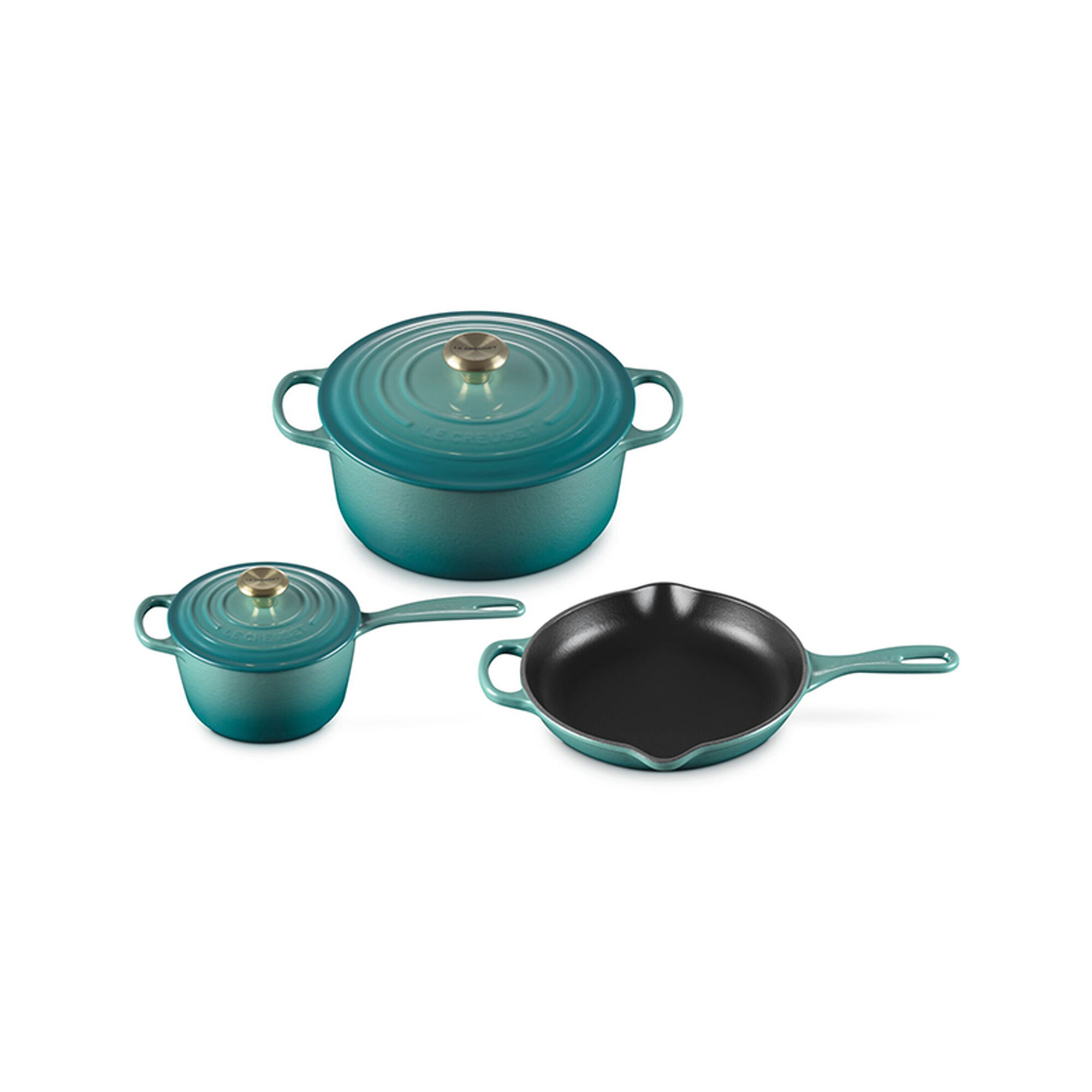 Signature Enameled Cast Iron 5-Piece Cookware Set - Riviera