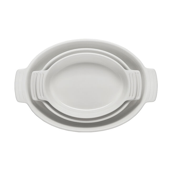 Classic 3-Piece Oval Baking Dish SetWhite, view 2