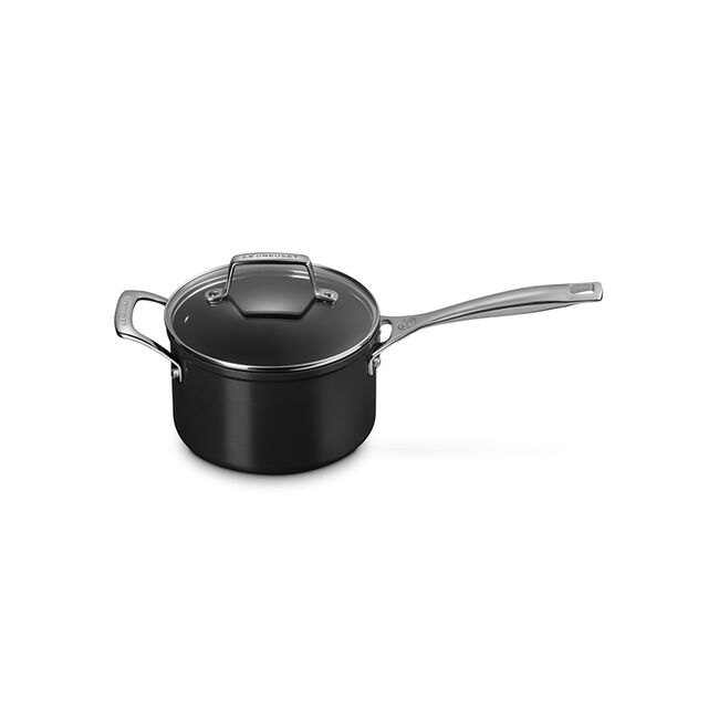 Essential Non-stick Ceramic Saucepan with Glass Lid, view 3