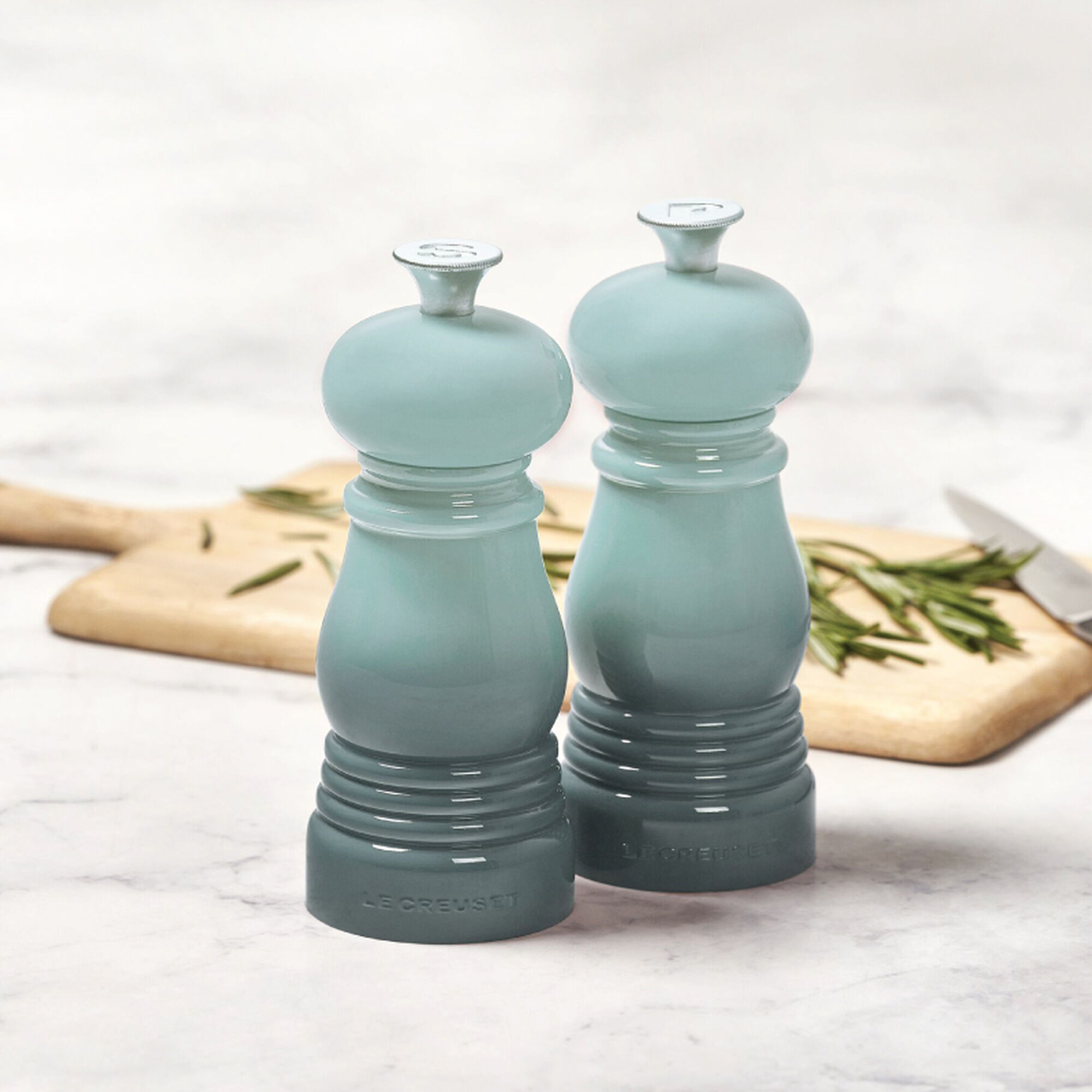 Acrylic Classic Petite Salt and Pepper Mill Set - Sea Salt