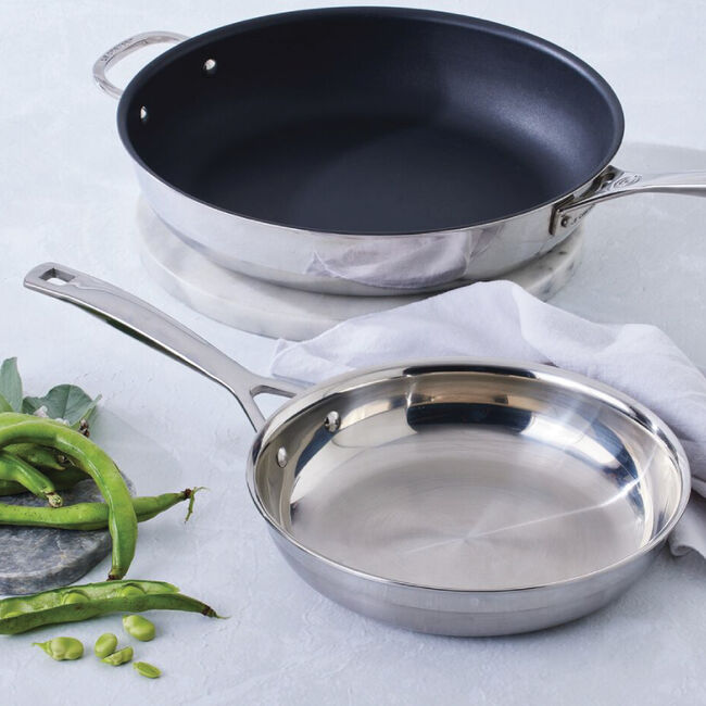 Classic Stainless Steel Round Frying Pan, view 1
