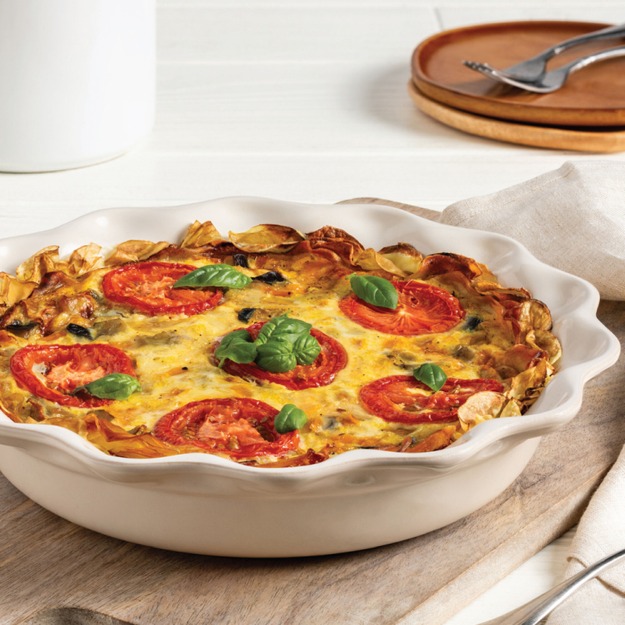 Heritage Fluted Pie Dish - Brioche