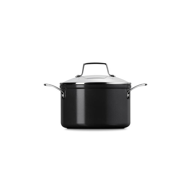 Essential Non-stick Ceramic Stockpot with Glass Lid, view 2