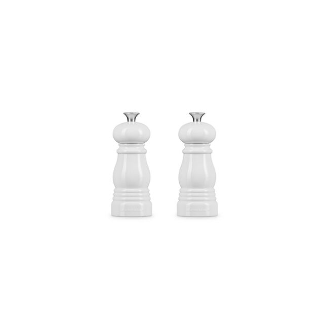 Acrylic Classic Petite Salt and Pepper Mill SetWhite, view 3