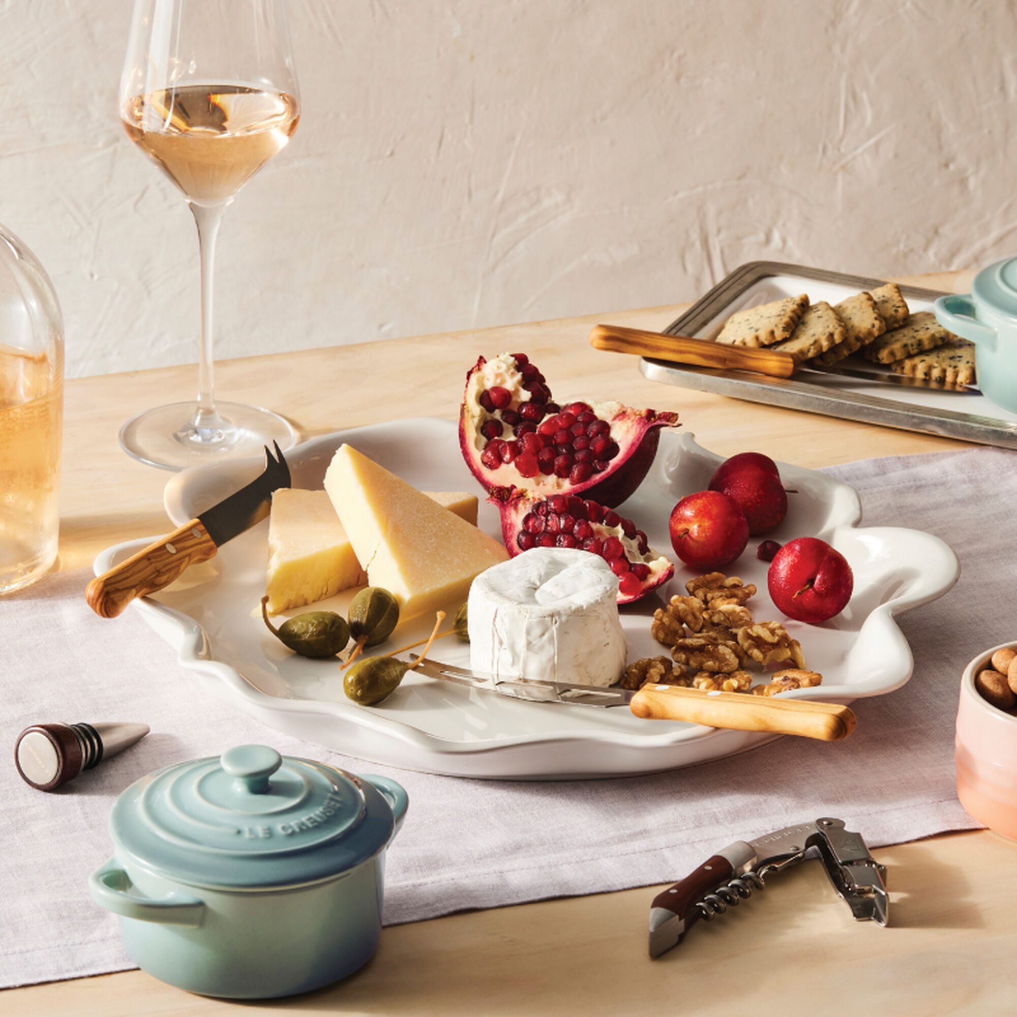 Iris Collection Serving Platter - White
