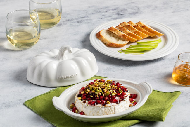 Baked Camembert with Pomegranate and Pistachios