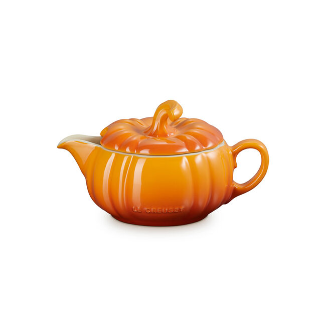 Pumpkin Gravy Boat with Lid, view 5