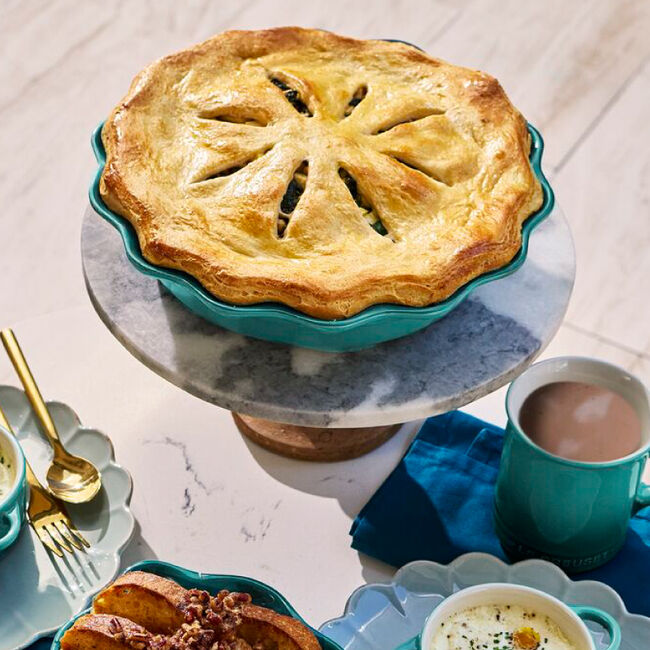 Heritage Fluted Pie DishRiviera, view 1