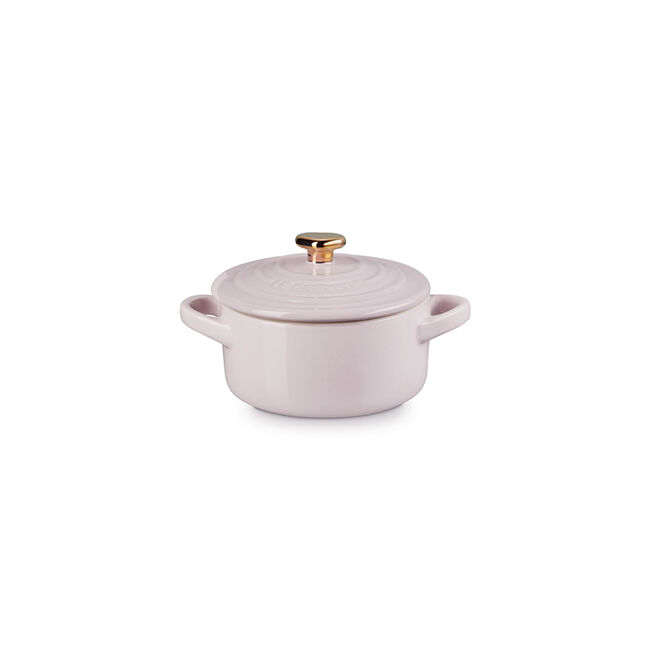 Mini Cocotte with Gold Heart KnobShallot, view 4
