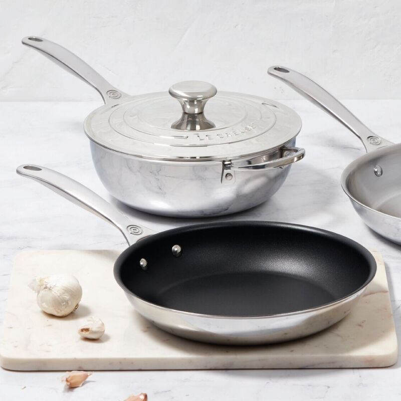 調理器具 LE CREUSET Amazon.com: Le Creuset Tri-Ply Stainless Steel 6 pc