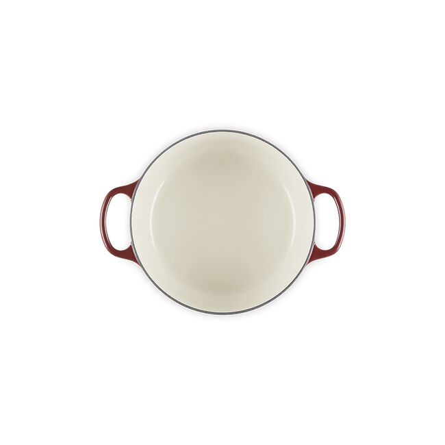 No&euml;l Collection Holiday Tree Signature Round Dutch Oven with Gold Star KnobGarnet, view 5