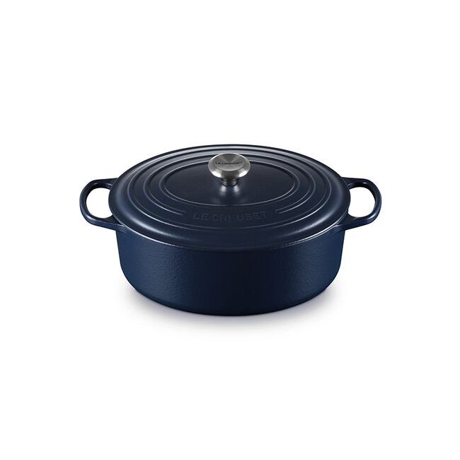 Signature Oval Dutch OvenMatte Navy, view 2
