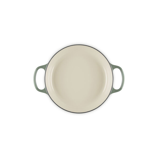 Enameled Cast Iron Signature Round Braiser with Glass LidThyme, view 4