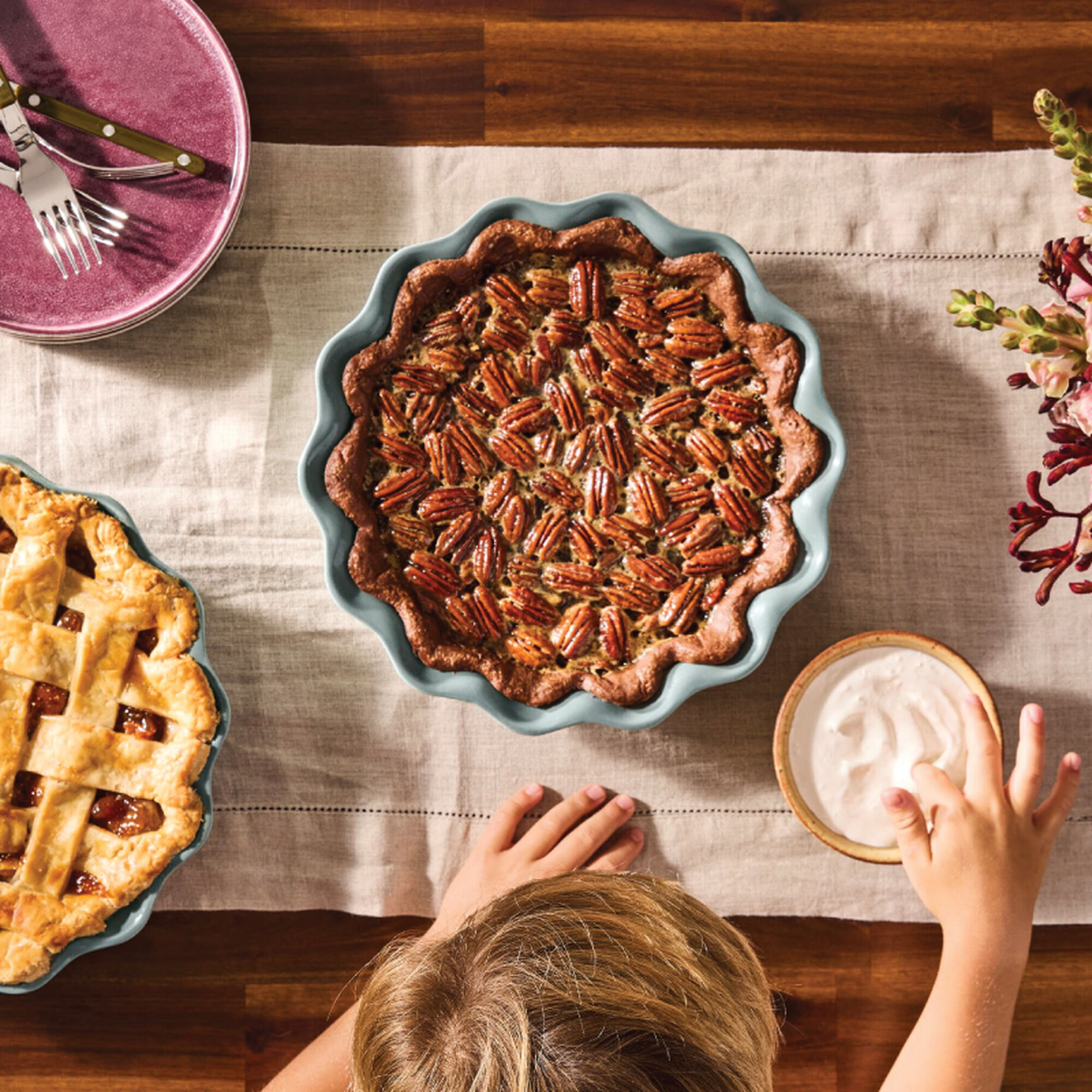 Heritage Fluted Pie Dish - Sea Salt