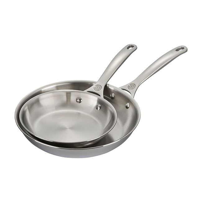 Signature Stainless Steel 2-Piece Fry Pan Set, view 3