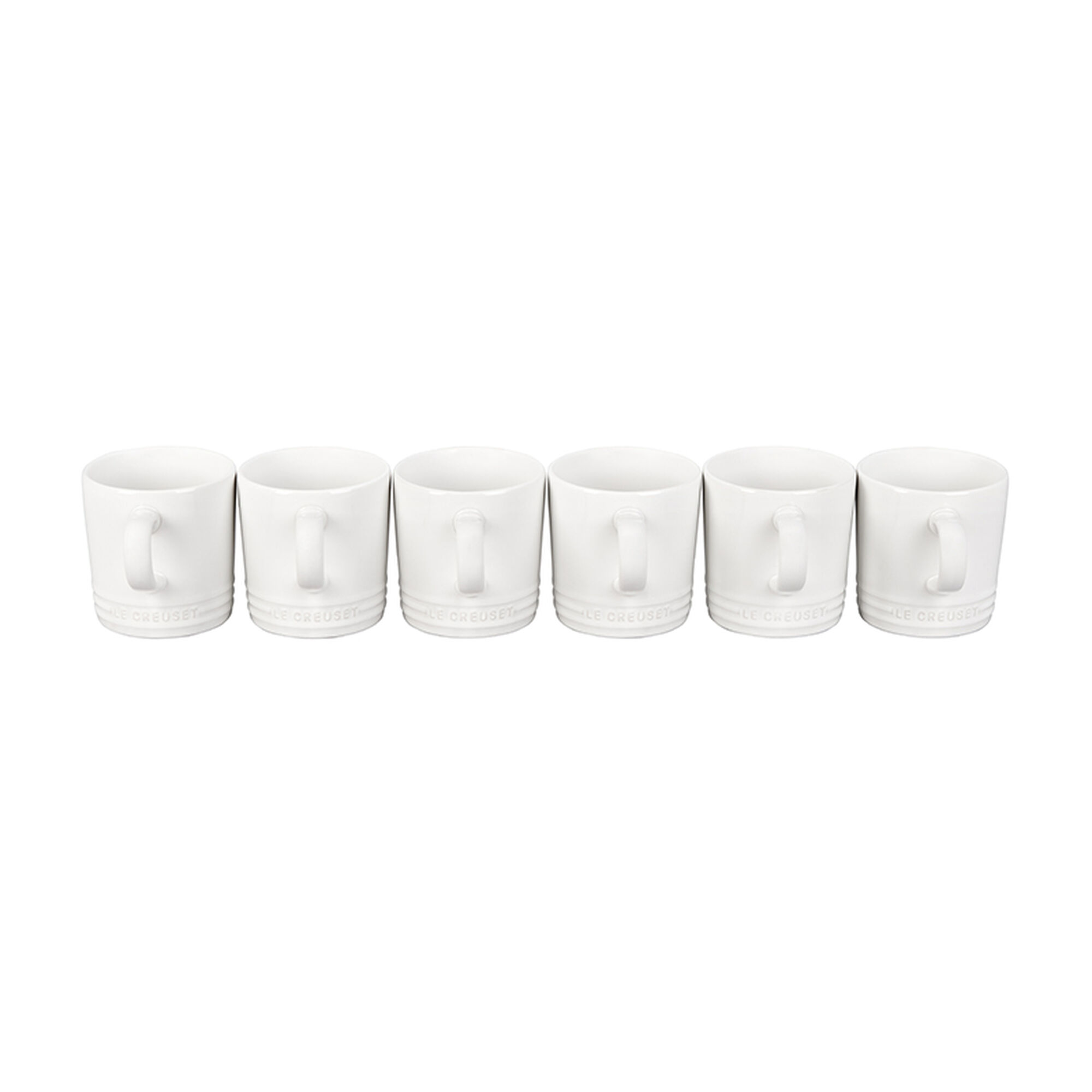 London Mugs, Set of 6 - White