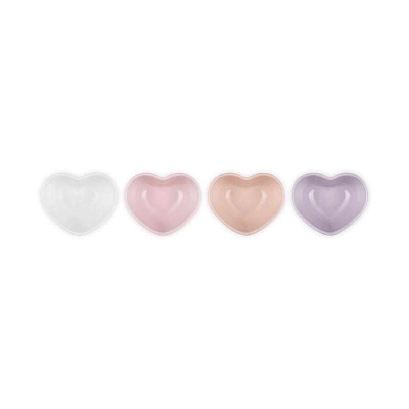 Set of 4 Stoneware Mini Heart Pinch Bowls - Thumbnail 3