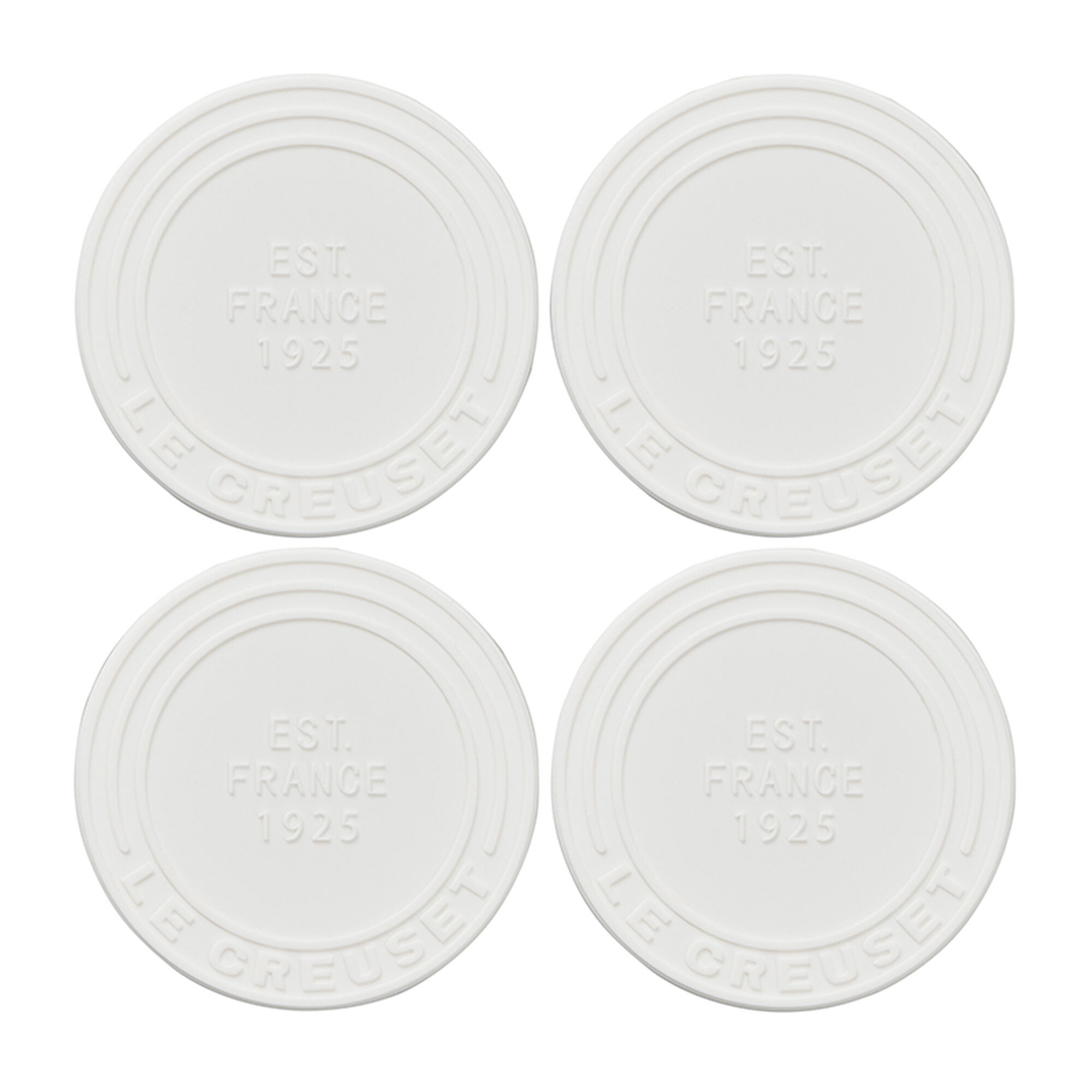 Coaster, Set of 4 - White