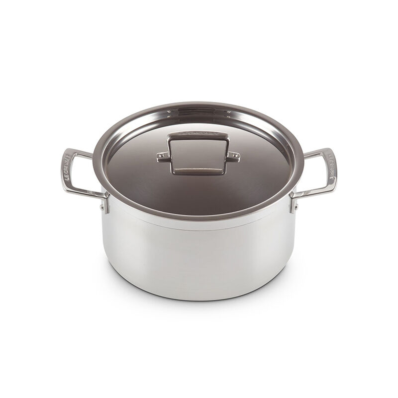 Le Creuset Stainless Steel Classic 3-Ply Stockpot, 10qt - Thumbnail 3