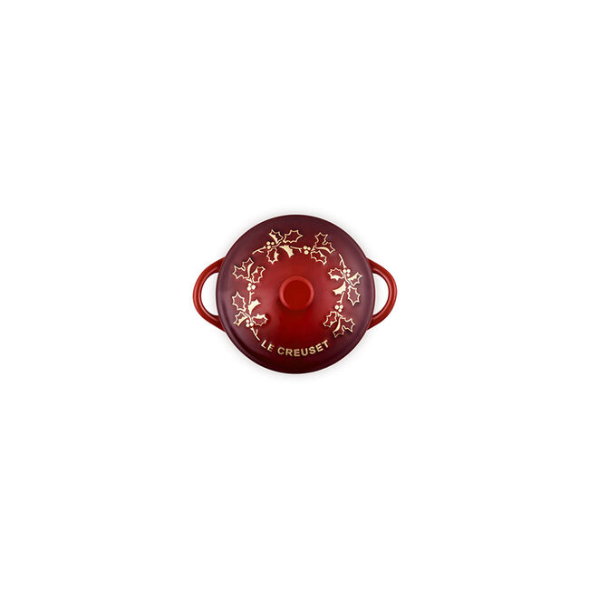 Holly Collection Gold Applique Mini Round Cocotte, view 4