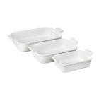 Heritage 3-Piece Rectangular Baking Dish SetWhite