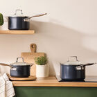 Essential Non-stick Ceramic Saucepan with Glass Lid
