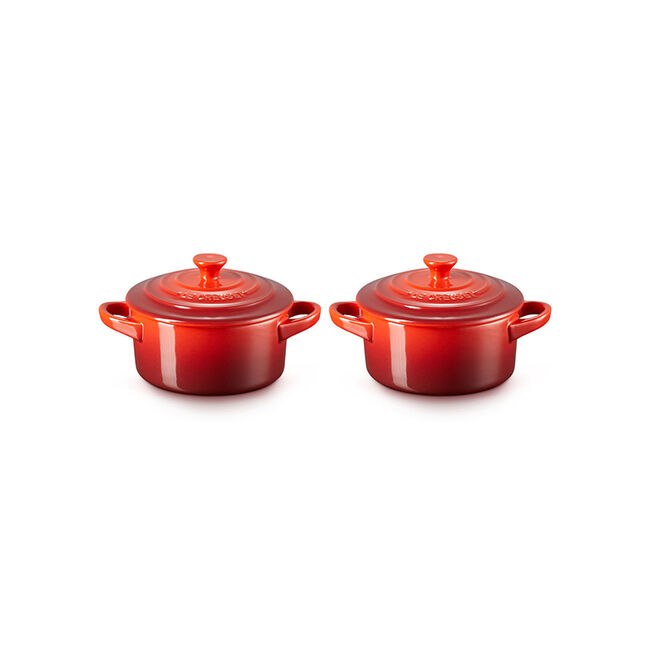 Mini Cocottes, Set of 2 - Cerise, view 1
