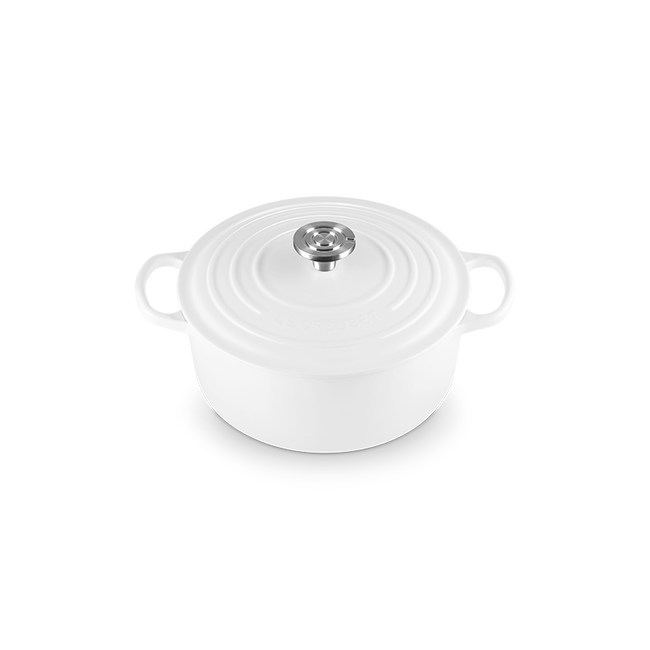 Signature Round Dutch OvenWhite, view 3