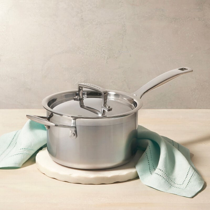 Classic Stainless Steel Round Saucepan | Le Creuset®