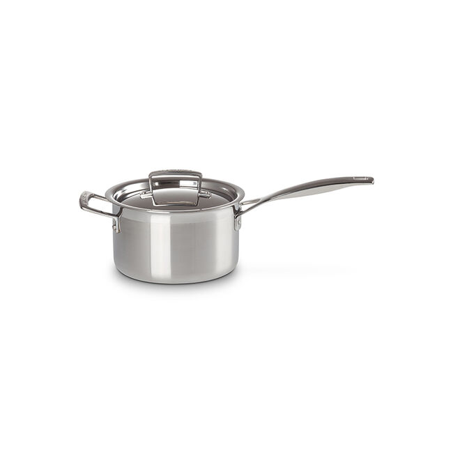 Classic Stainless Steel Round Saucepan, view 2
