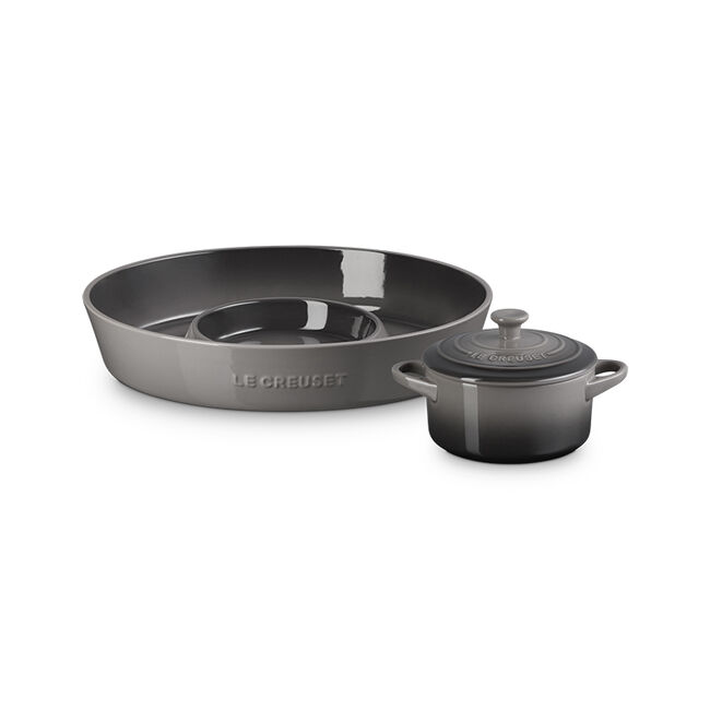 Signature Oval Chip and Dip Platter and Mini Round Cocotte Set, view 3