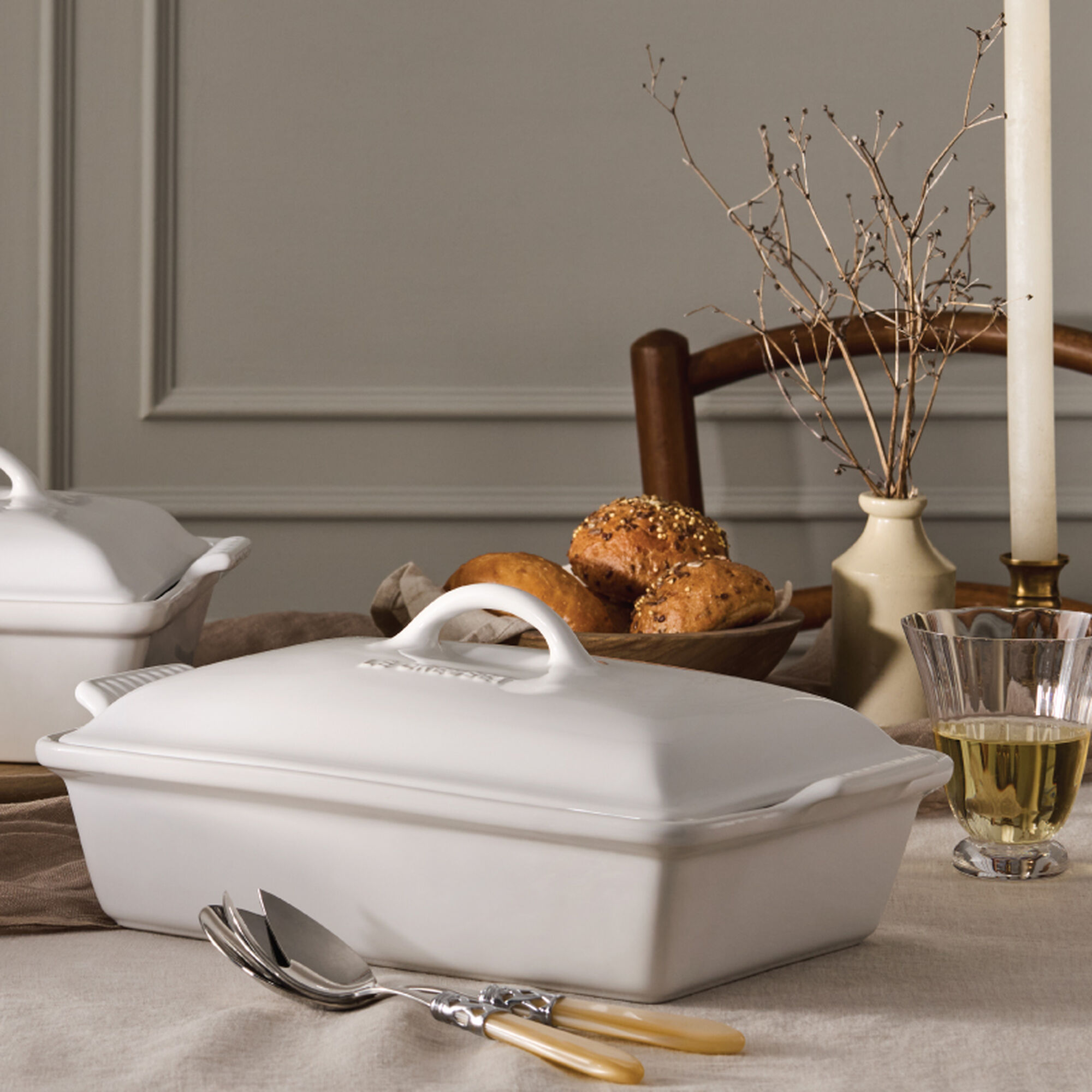Heritage Rectangular Casserole - White