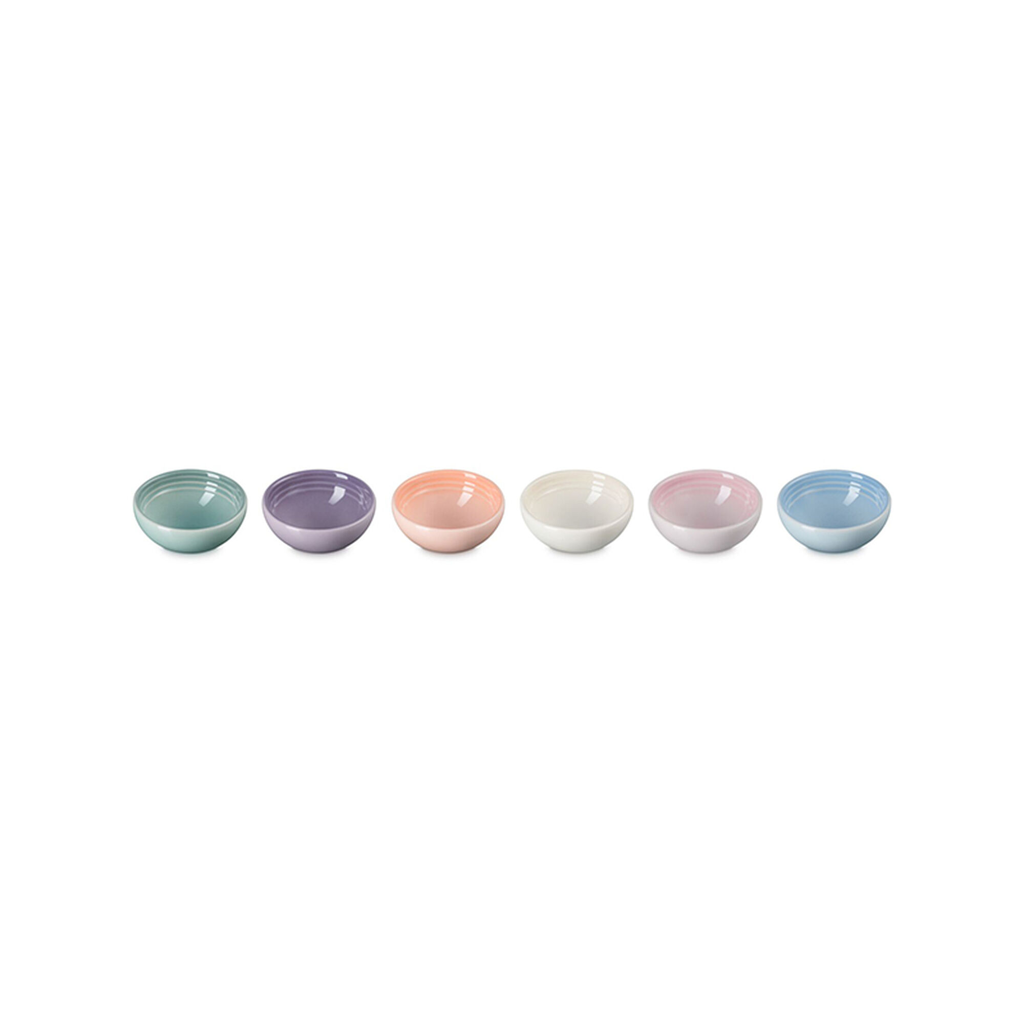 Vancouver Pinch Bowls, Set of 6 - Pastel Multicolor
