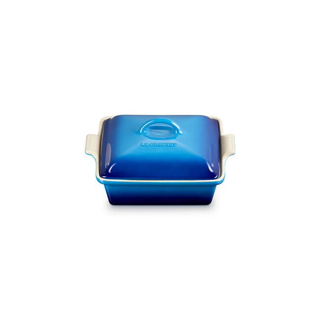 Heritage Shallow Square CasseroleAzure, view 2