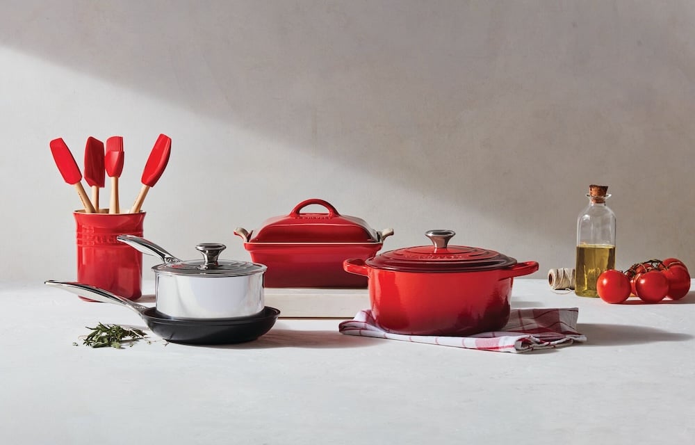 assorted cookware on a counter