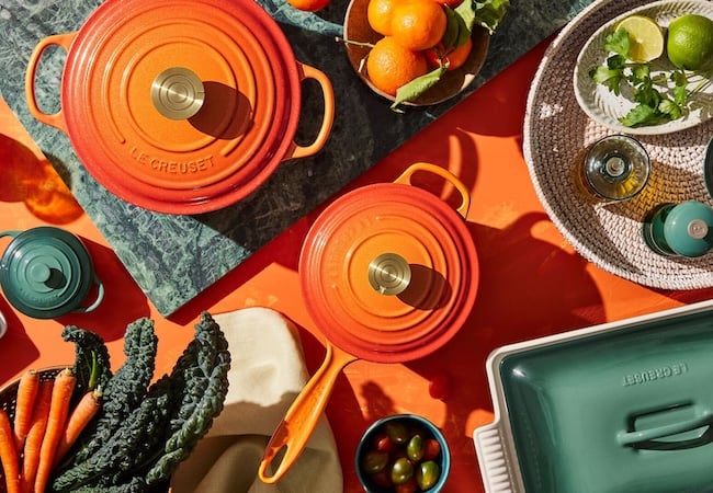 flamme dorée and artichaut cookware