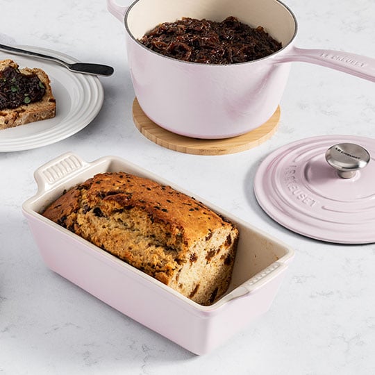 sweet bread in a loaf pan
