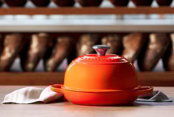 le creuset bread oven in flame orange