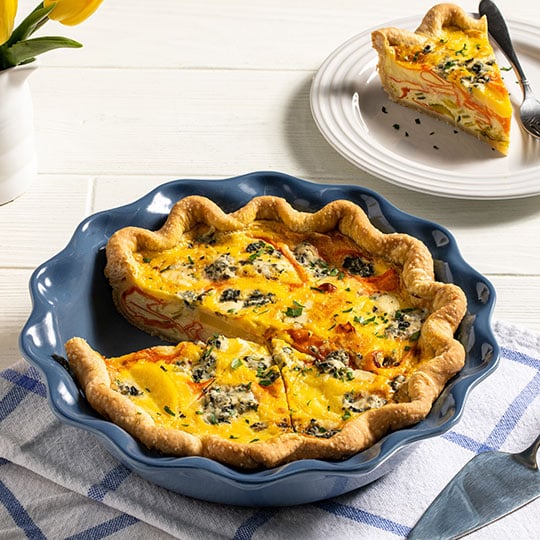 tart in a pie dish that looks similar to quiche
