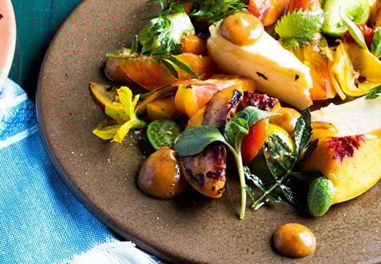 peach salad