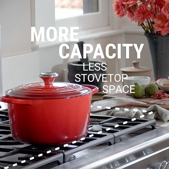 deep oven on stovetop doesn't take up a lot of space