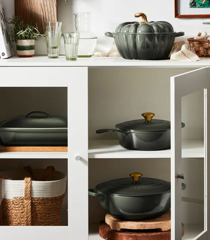 assorted products in thyme green